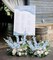 8PCS Blue Delphinium Artificial Flowers 33.5” Larkspur Faux Silk Long Stem Flowers for Tall Vase, Wedding Arrangement, Home Decor, Centerpieces & Party Decorations (Baby Blue)